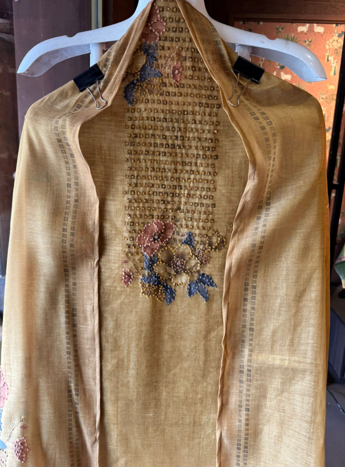 Mul Tissue jacquard Unstitched designer Suit