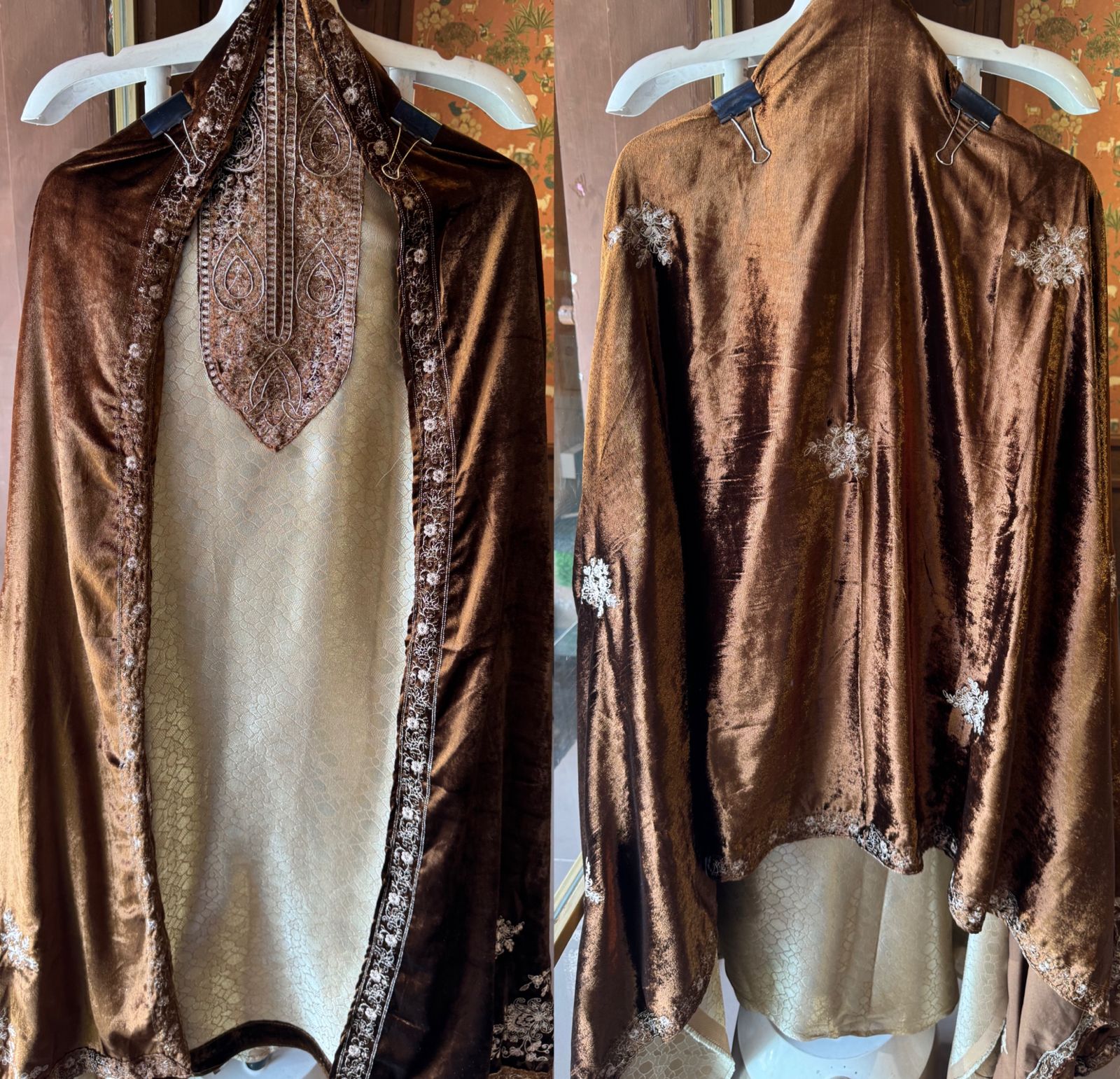 Brocade Silk designer Unstitched Shirt