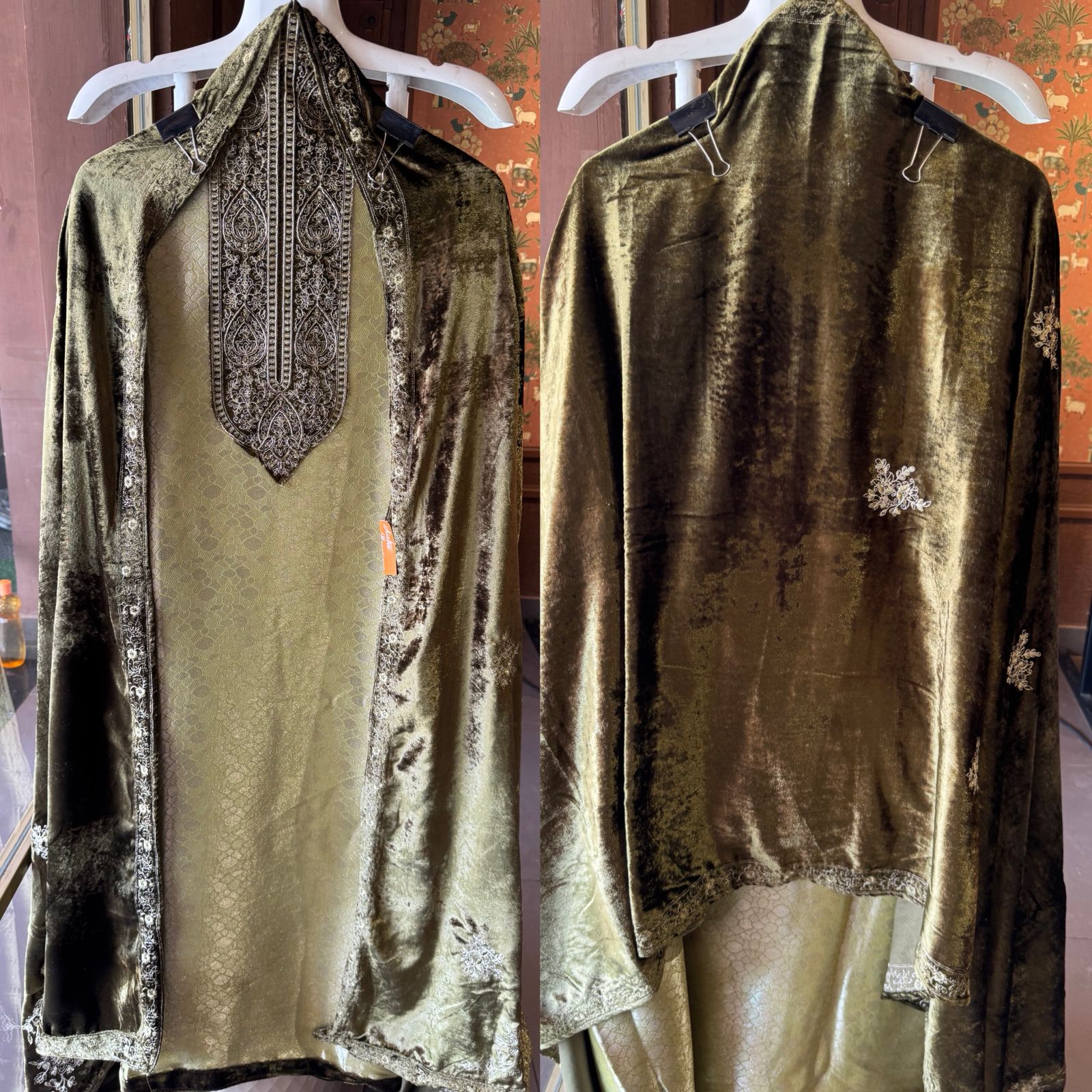 Brocade Silk designer Unstitched Shirt