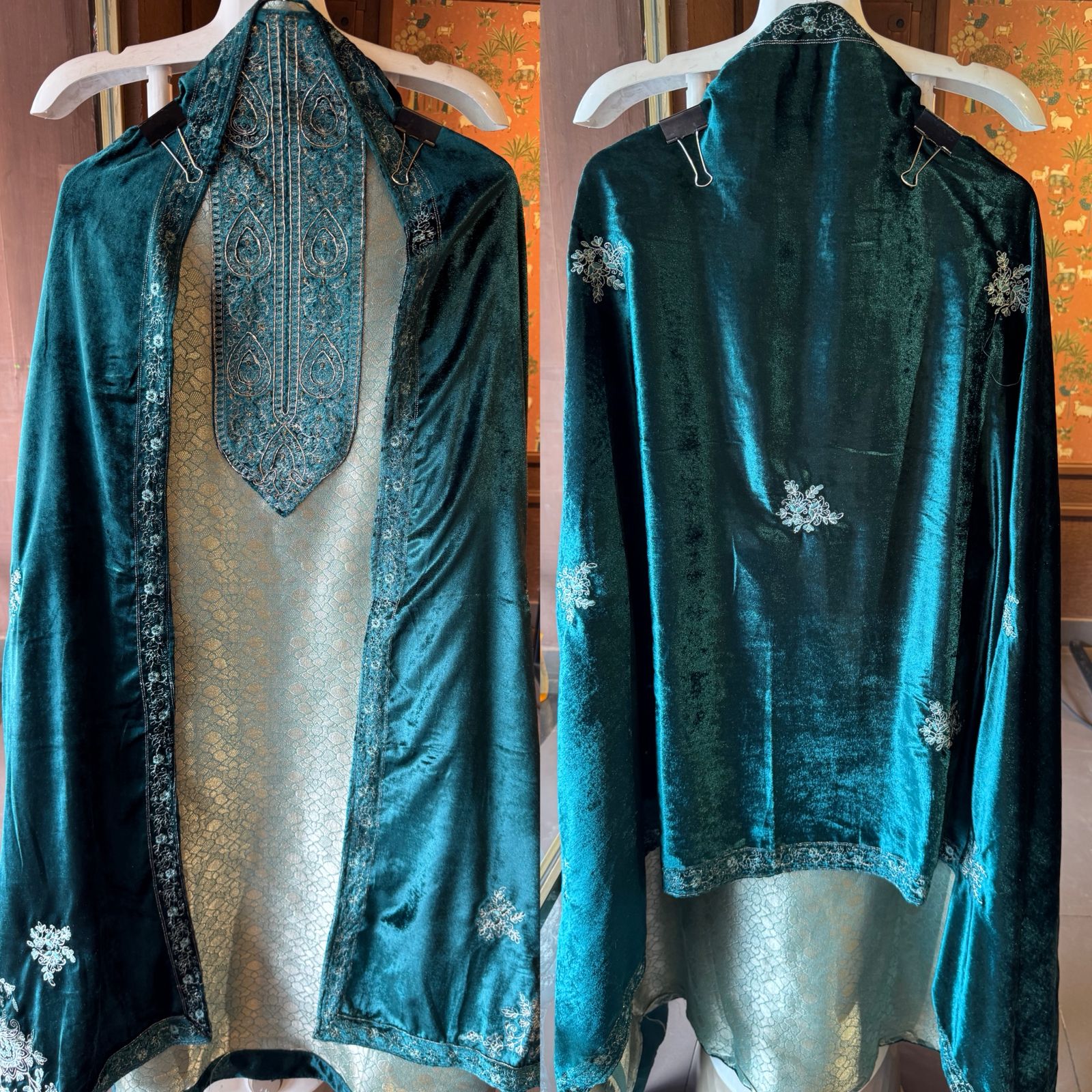 Brocade Silk designer Unstitched Shirt