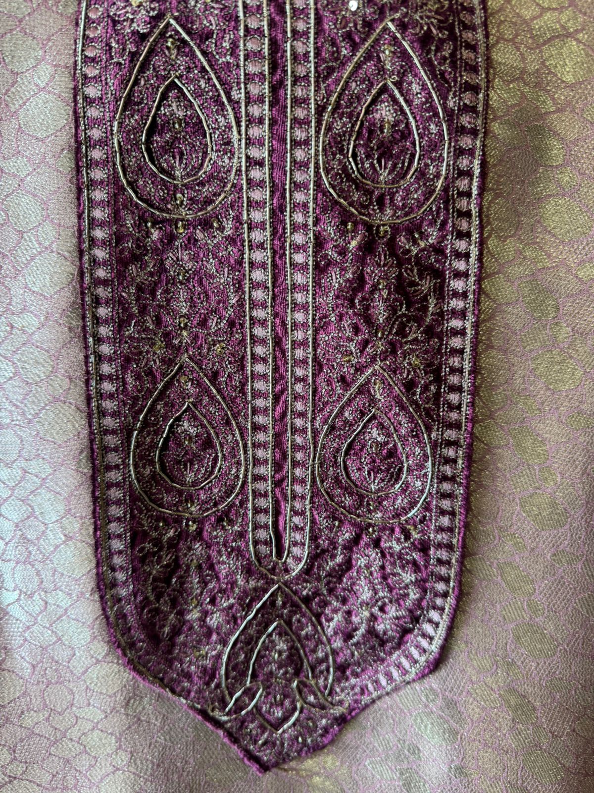 Brocade Silk designer Unstitched Shirt