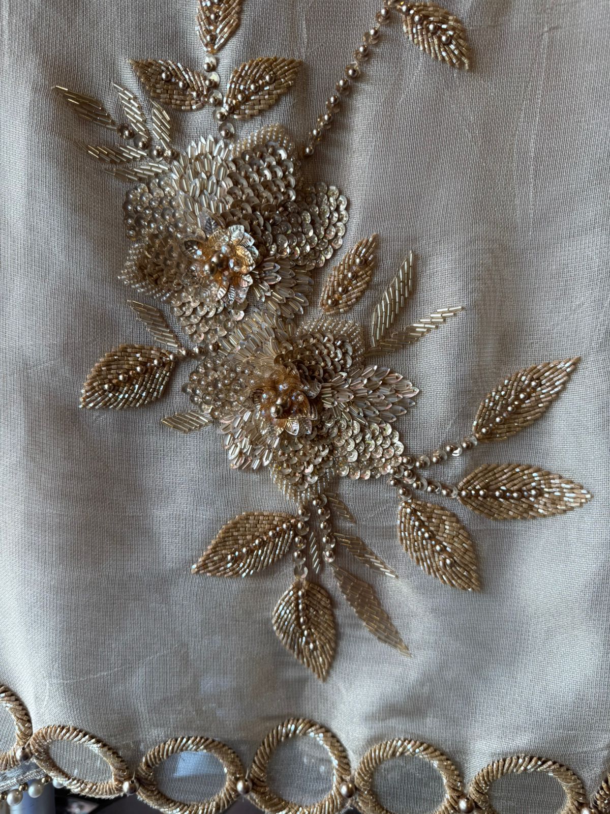 Soft ivory cream base on Shimmer tissue