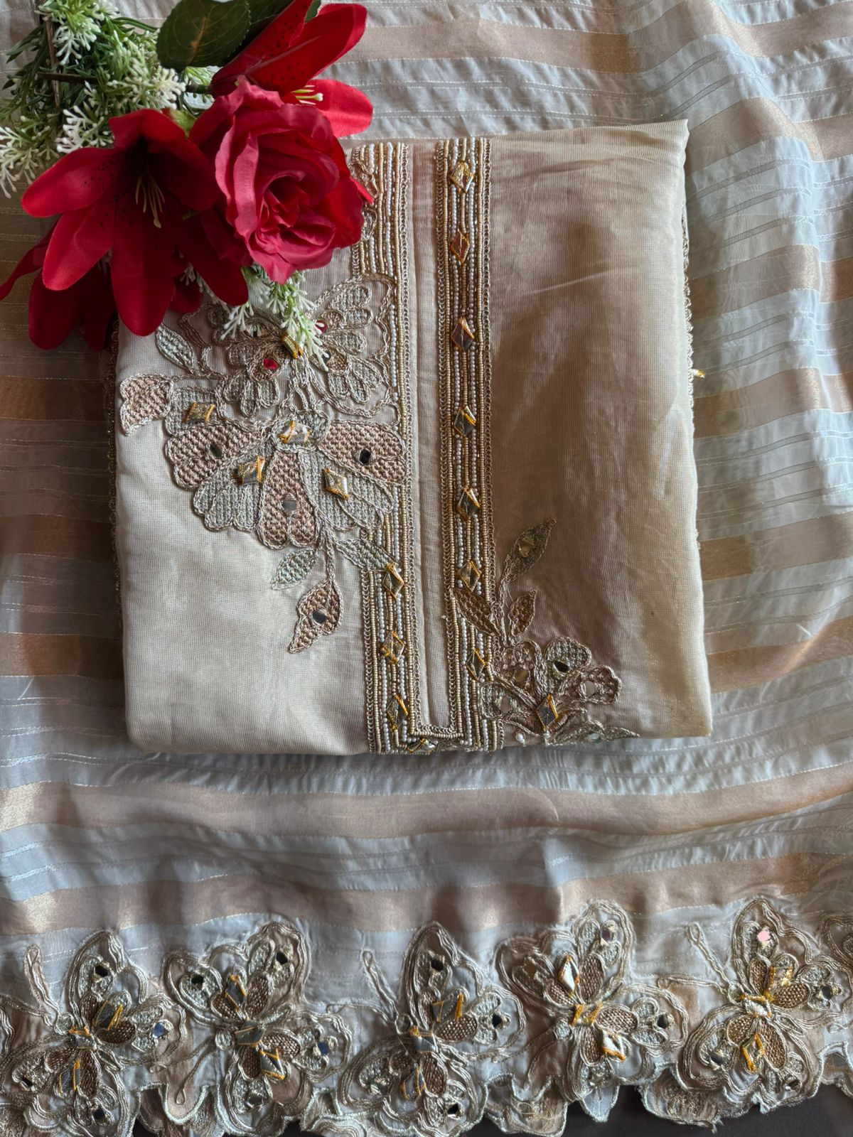 Pure shimmer tissue shirt