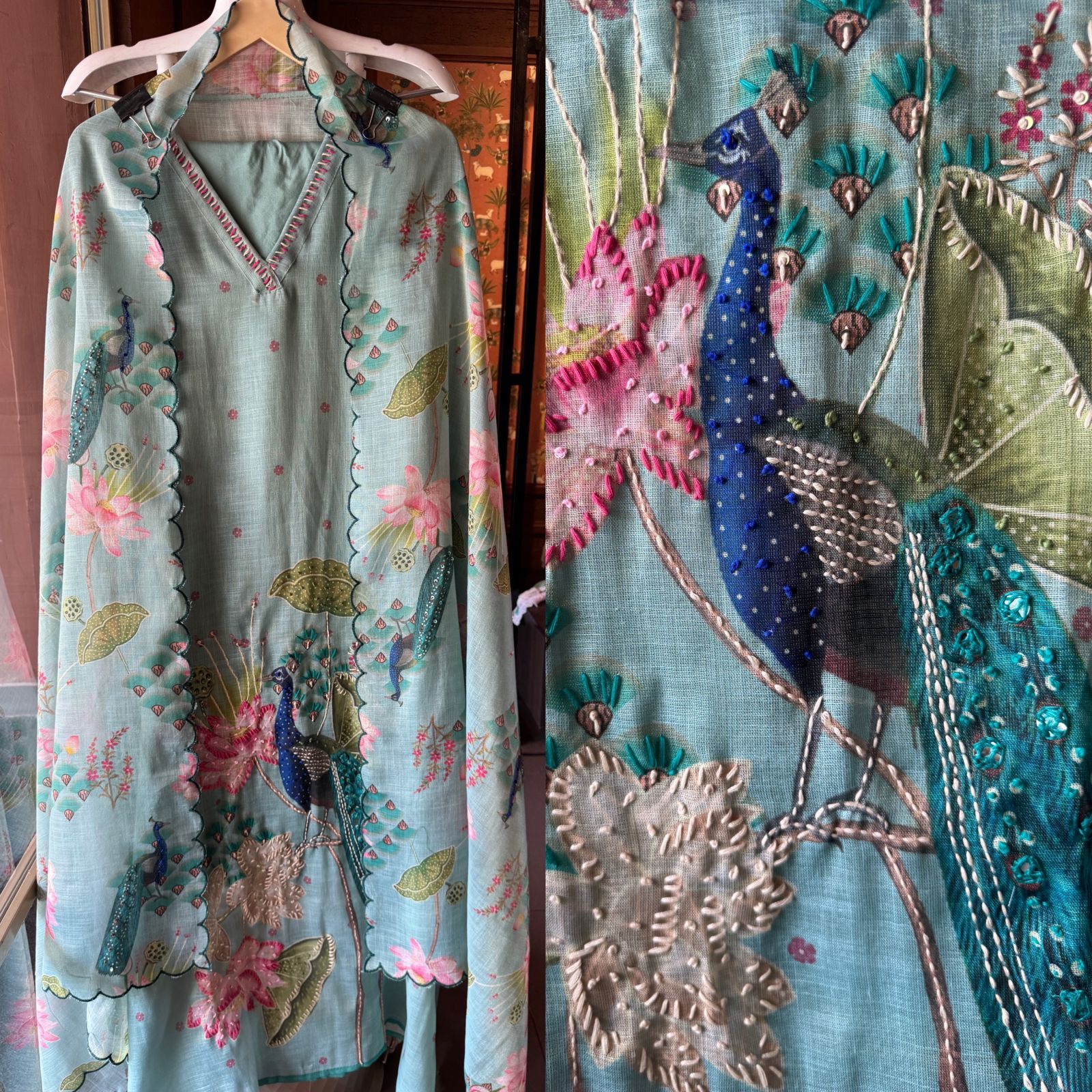 Shimmer Linen Unstitched Shirt