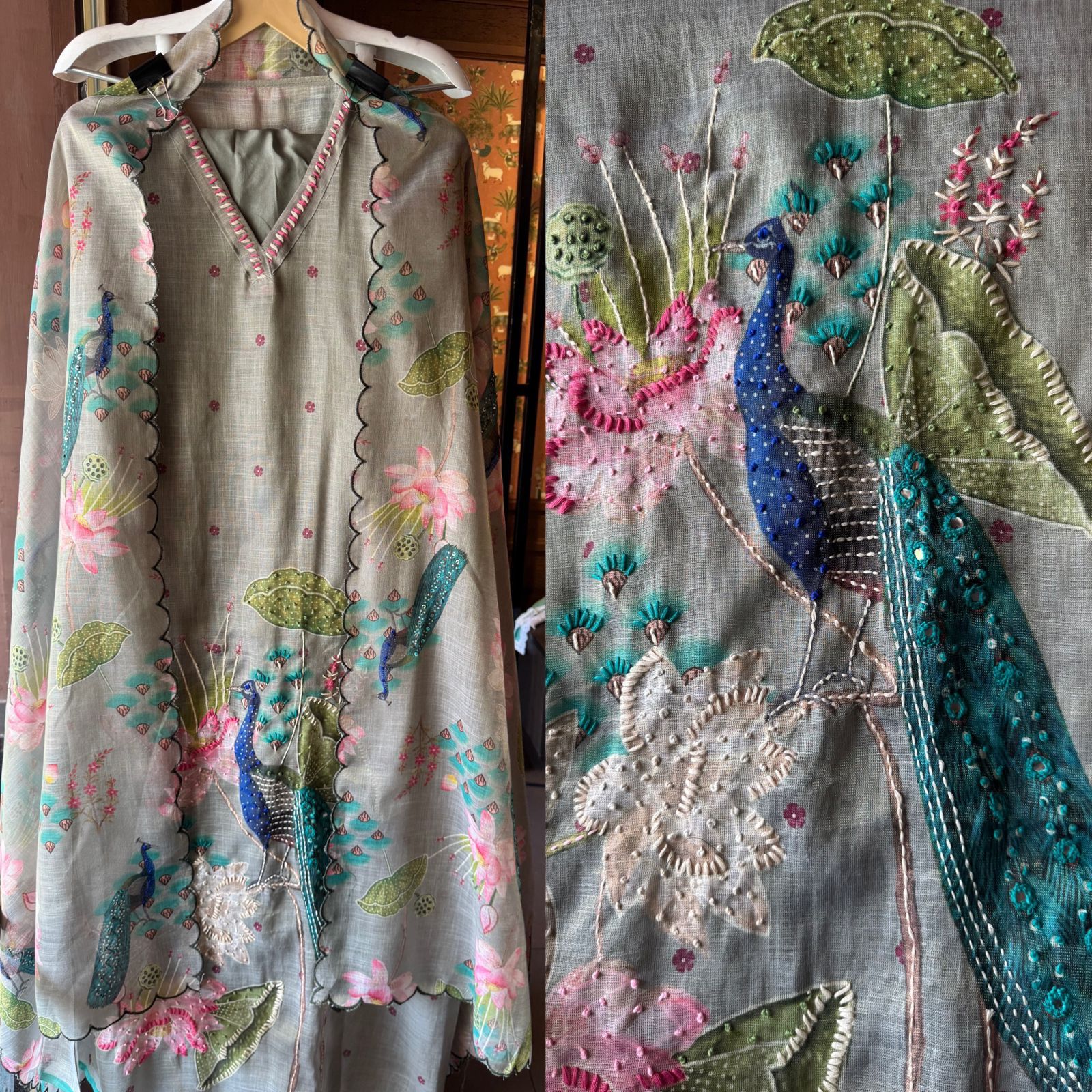 Shimmer Linen Unstitched Shirt