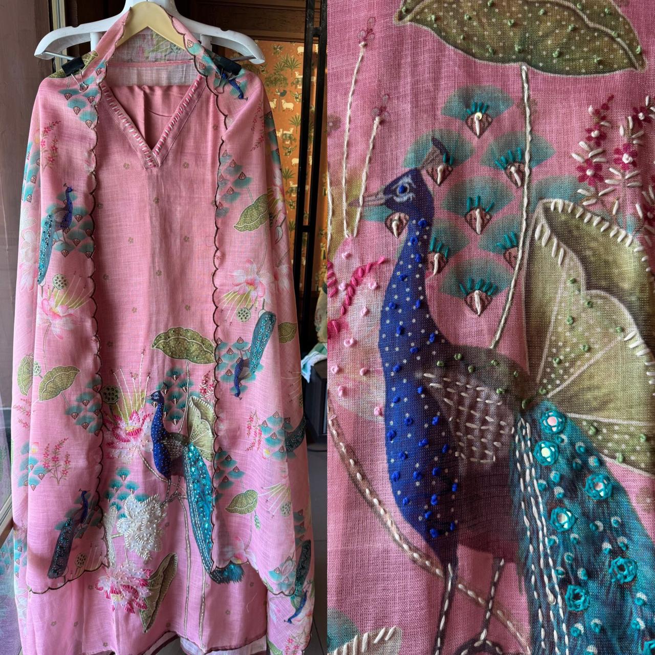 Shimmer Linen Unstitched Shirt