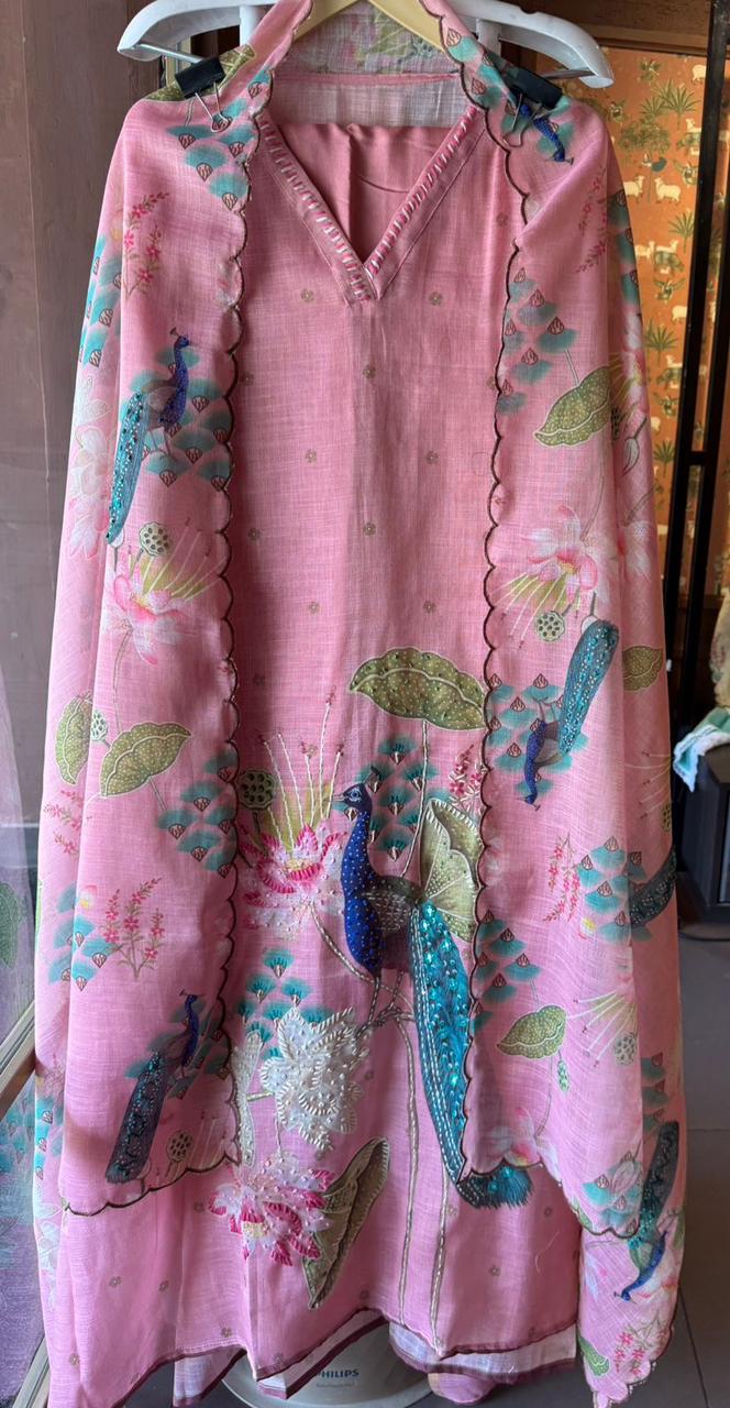 Shimmer Linen Unstitched Shirt