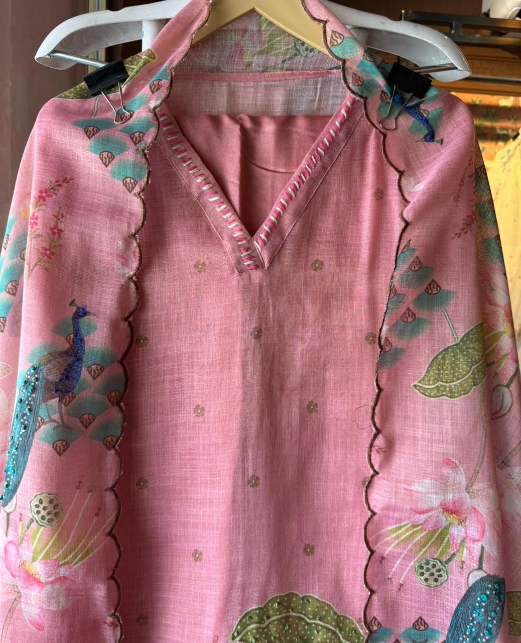 Shimmer Linen Unstitched Shirt