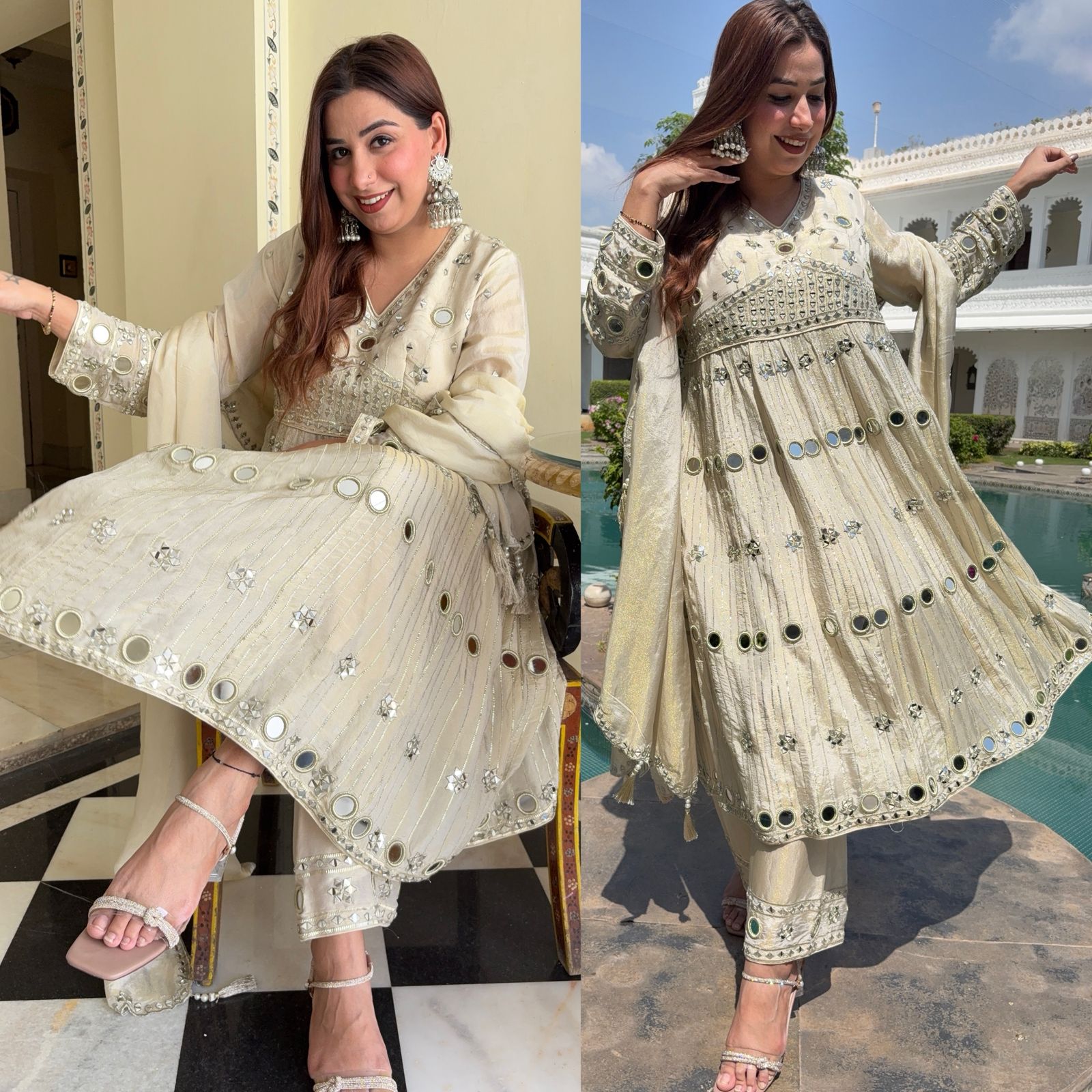 Traditional ethnic Anarkali-style suit