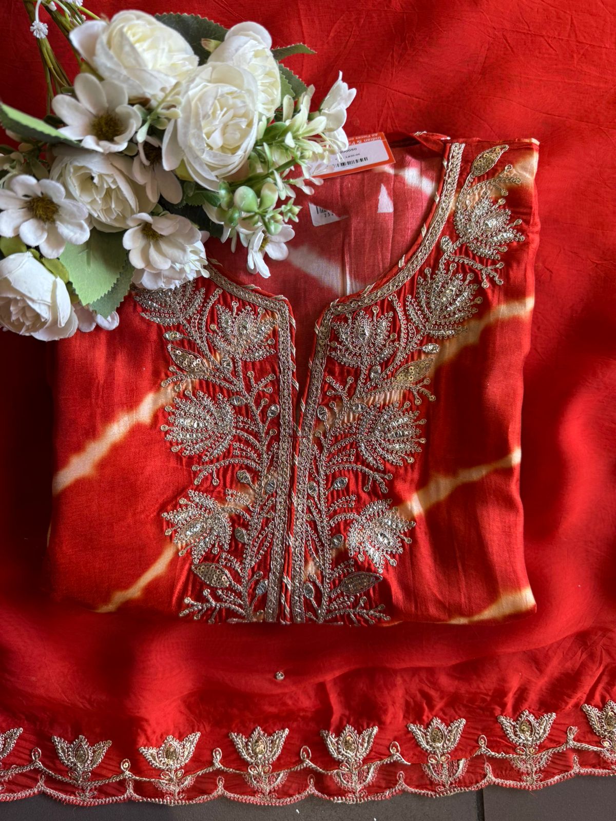 Striking ethnic kurta fabric set