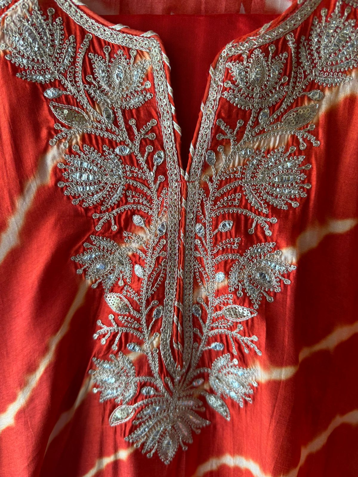 Striking ethnic kurta fabric set