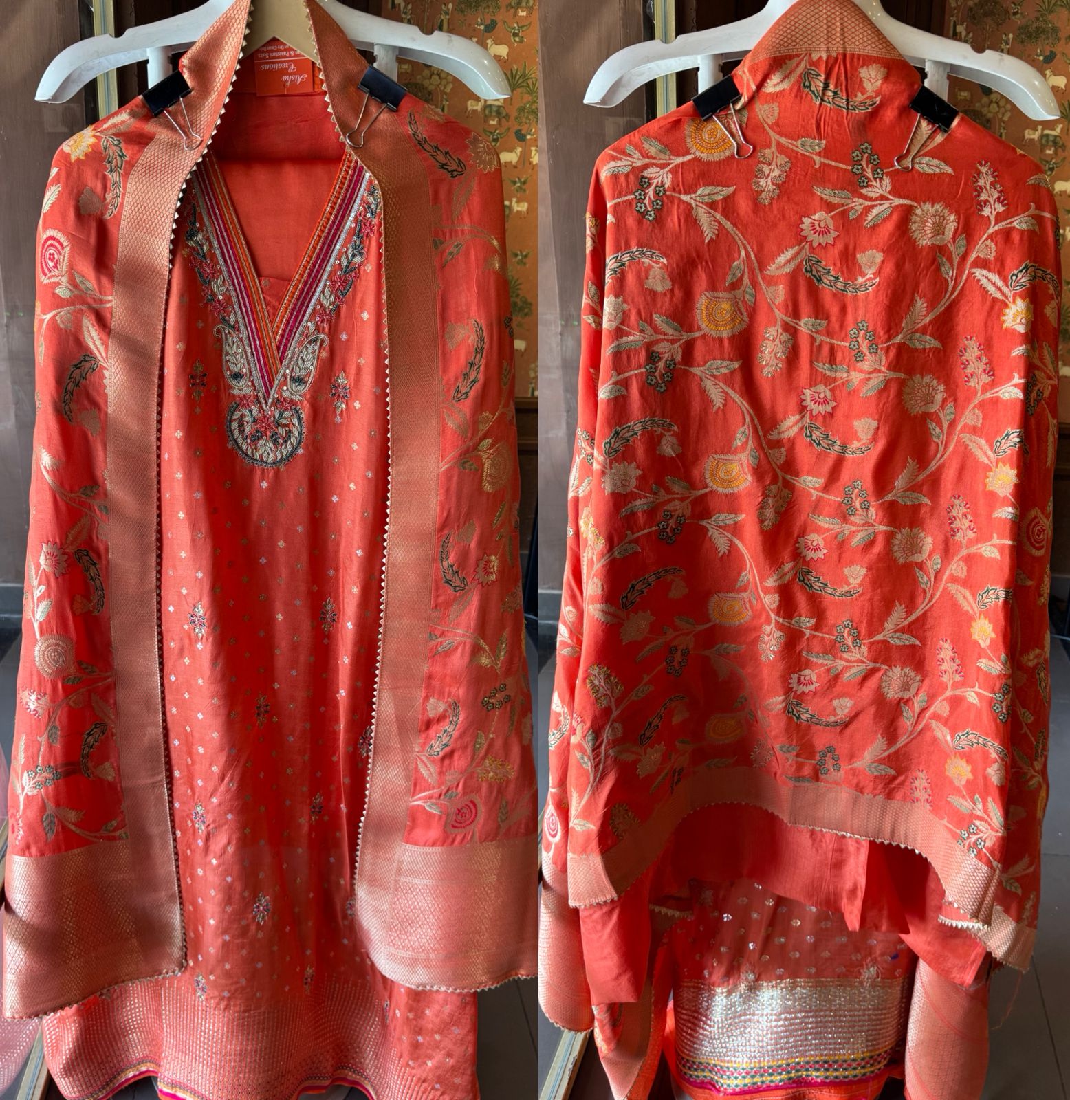 Beautiful ethnic unstitched suit set