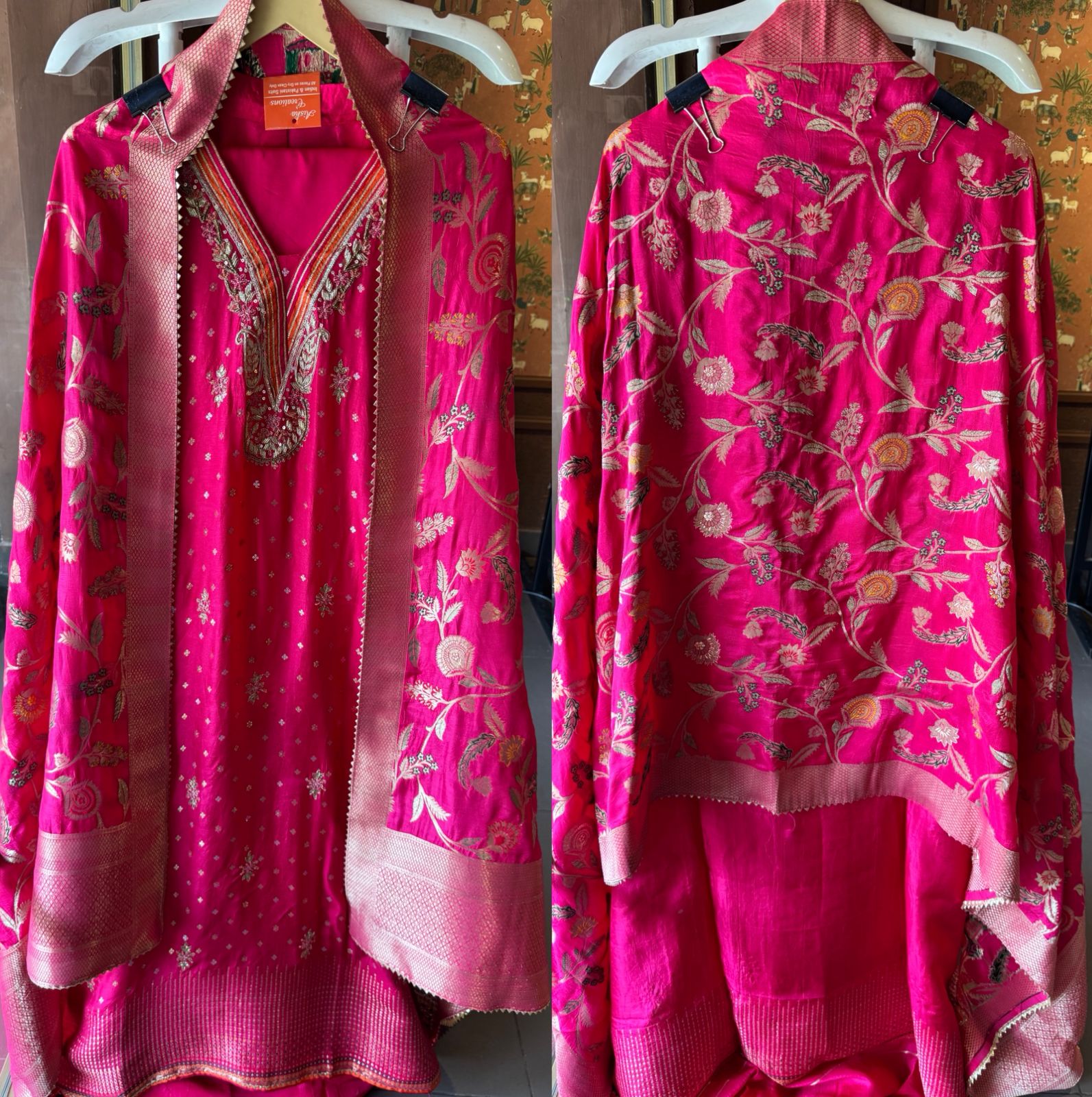 Beautiful ethnic unstitched suit set