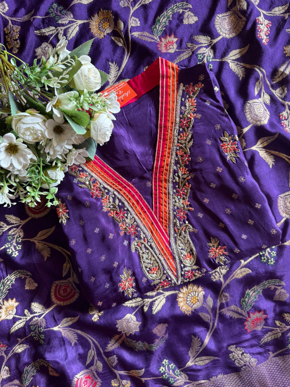 Beautiful ethnic unstitched suit set