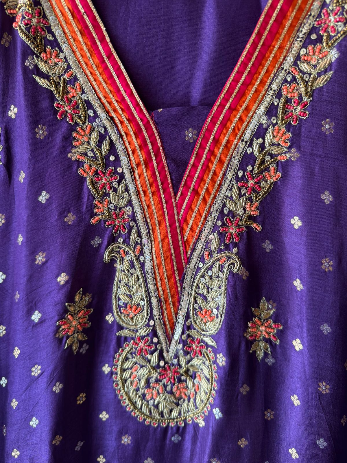 Beautiful ethnic unstitched suit set