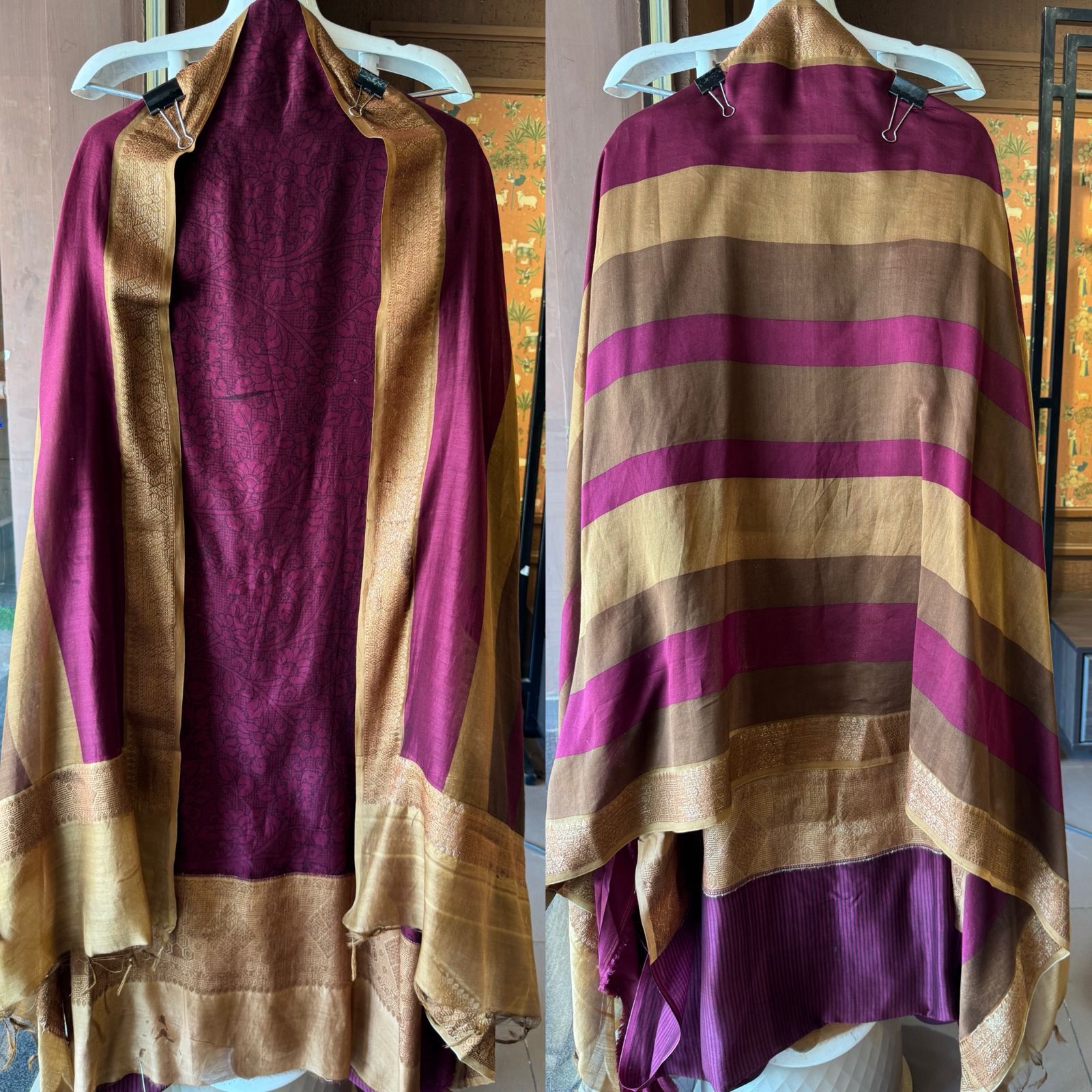 Maheshwari silk Unstitched full size shirt