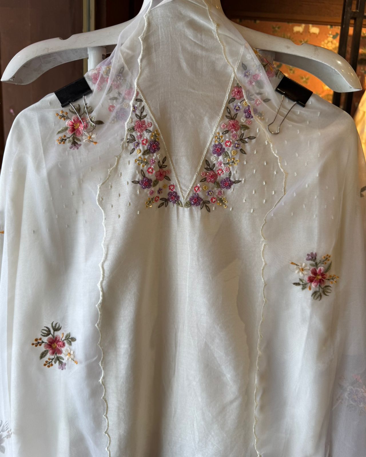 Pure cotton chanderi Unstitched kurta