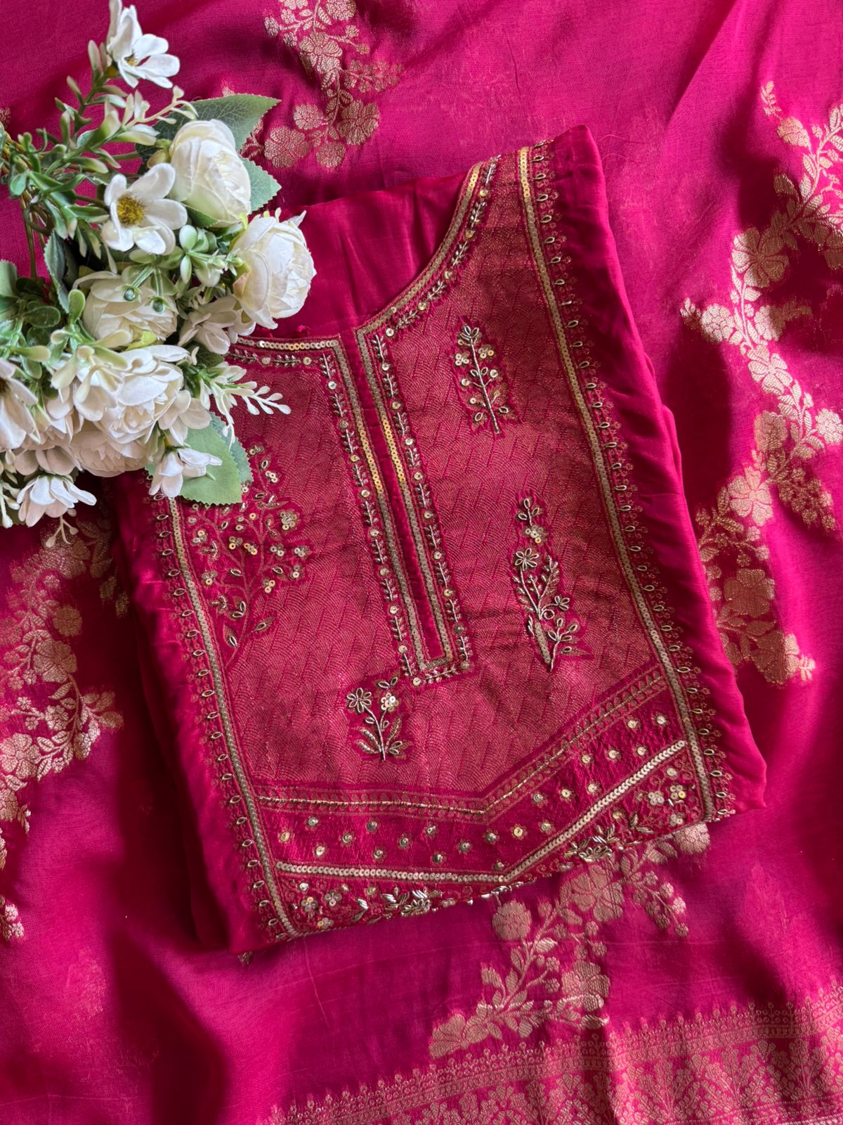 Traditional three-piece ethnic suit