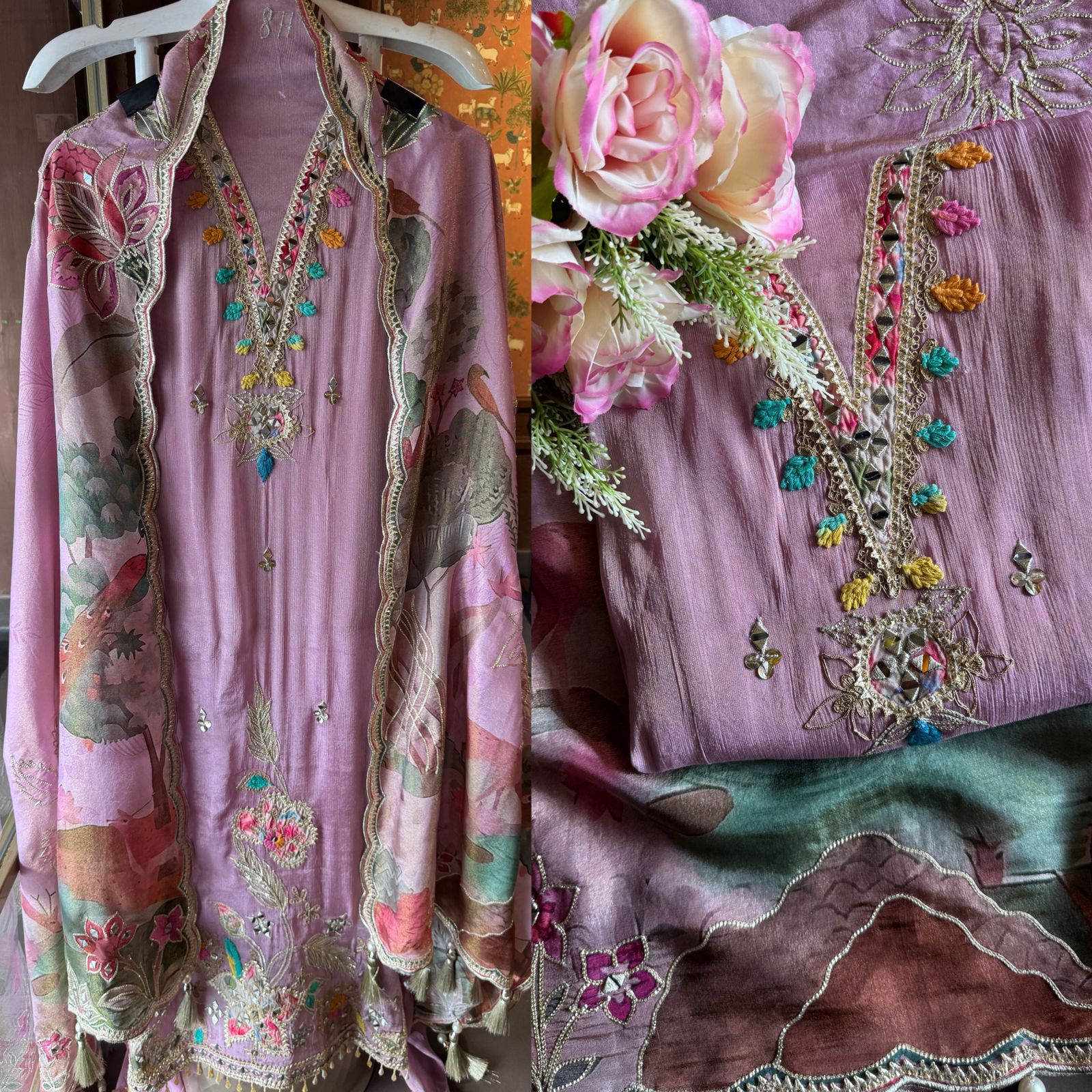 beautifully detailed ethnic suit