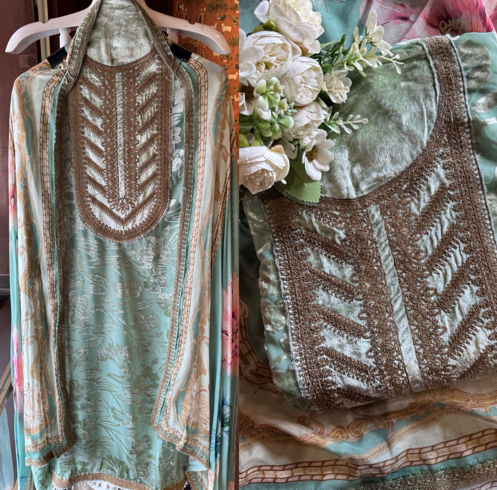 Designer brasso Unstitched shirts