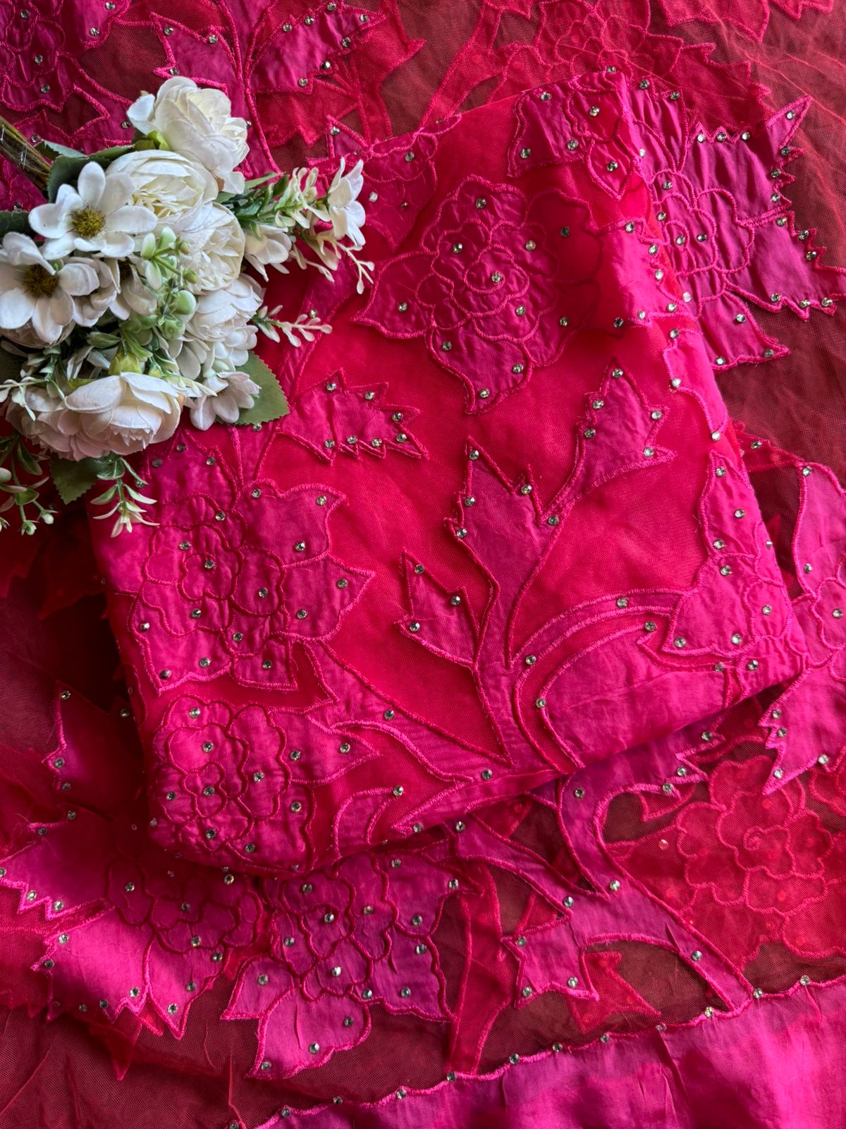 Soft organza  unstitched Kurta