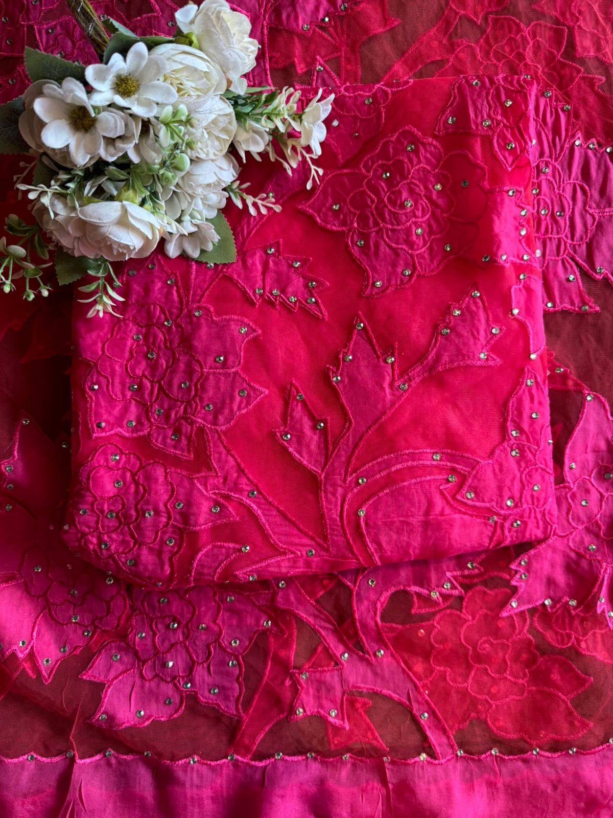 Soft organza  unstitched Kurta