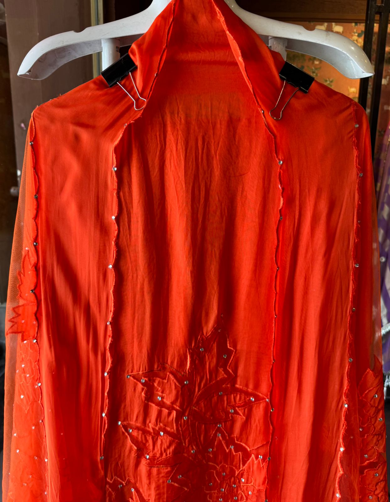 Soft organza  unstitched Kurta