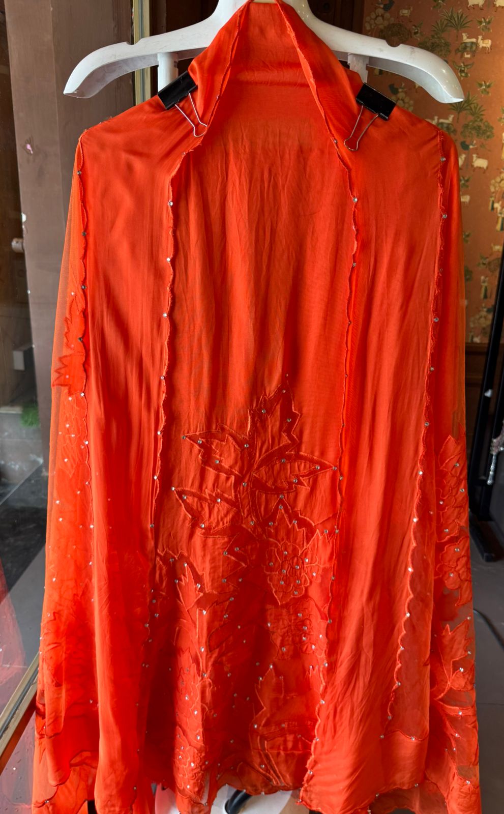 Soft organza  unstitched Kurta