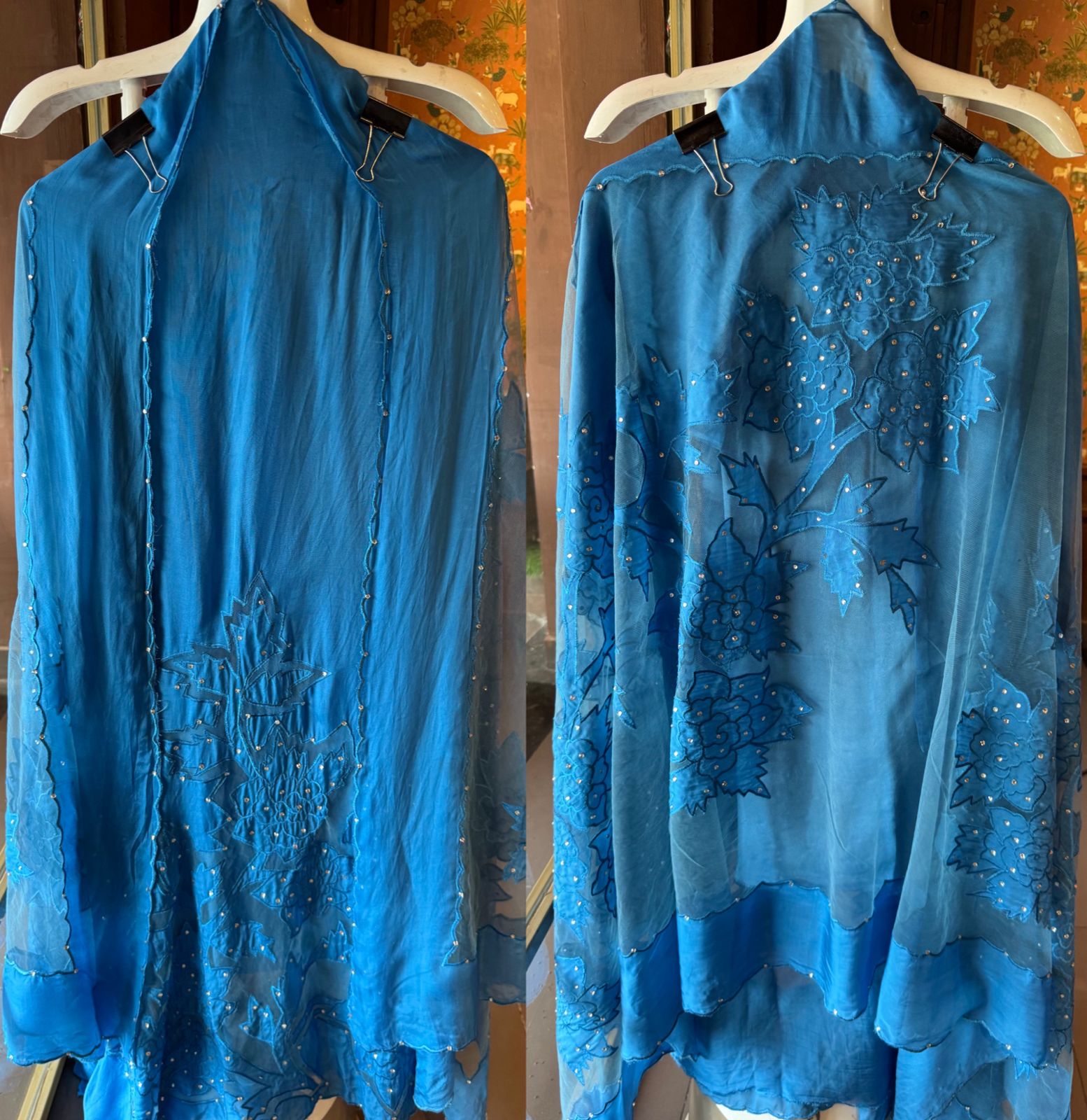 Soft organza  unstitched Kurta
