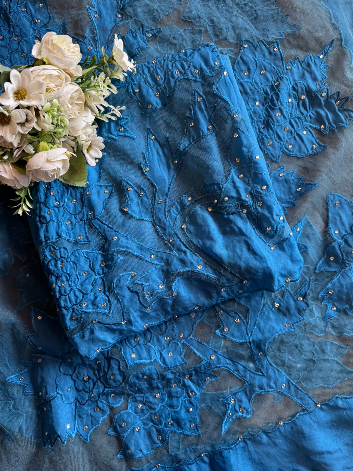 Soft organza  unstitched Kurta