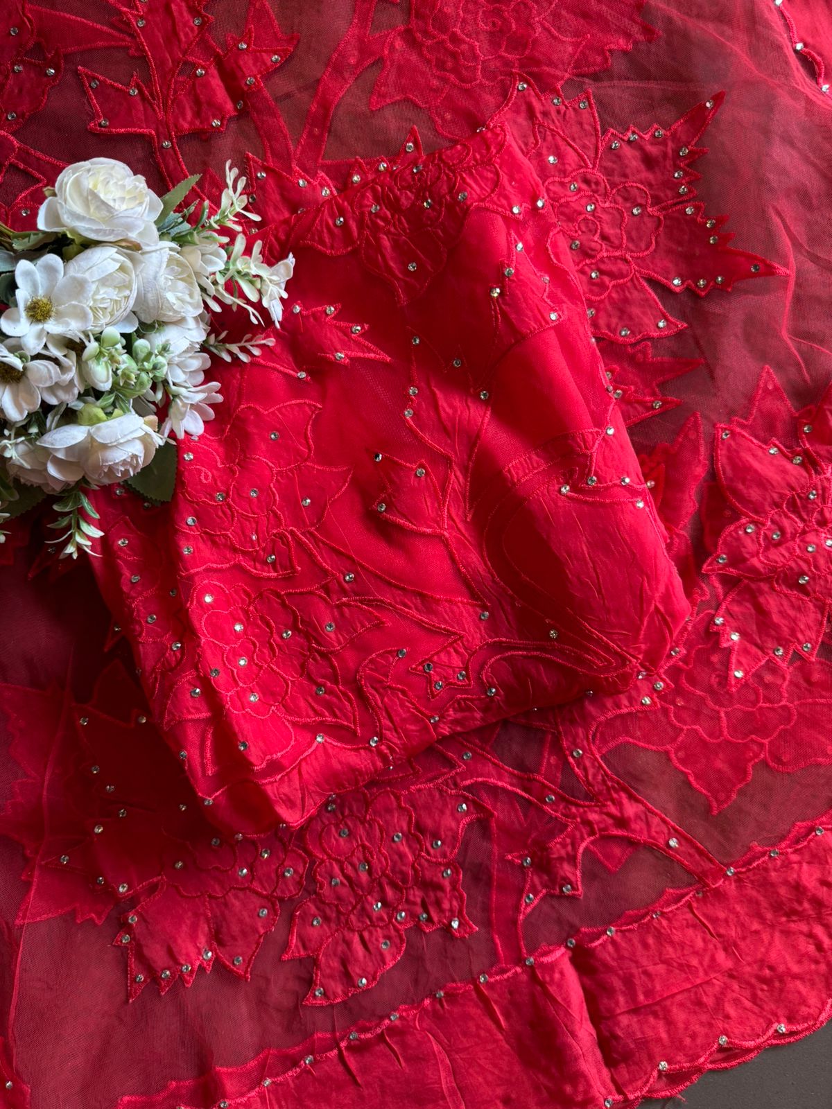 Soft organza  unstitched Kurta