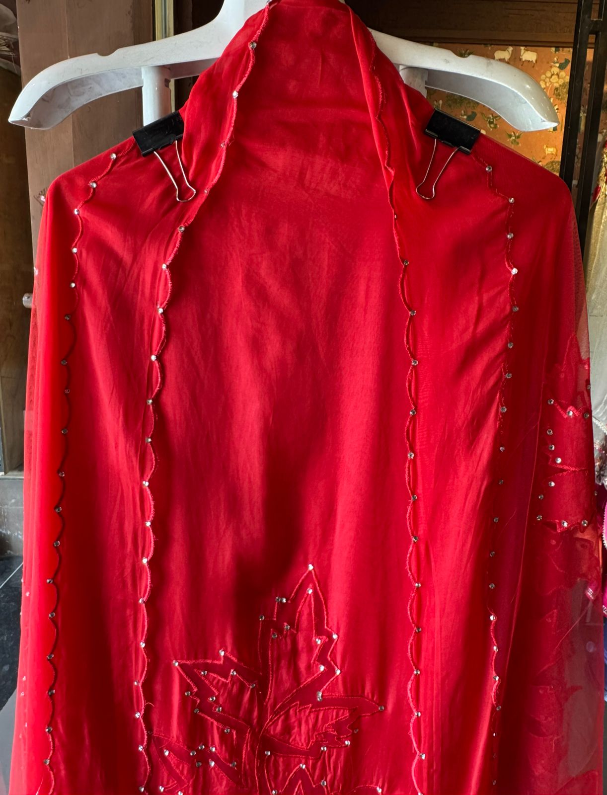 Soft organza  unstitched Kurta