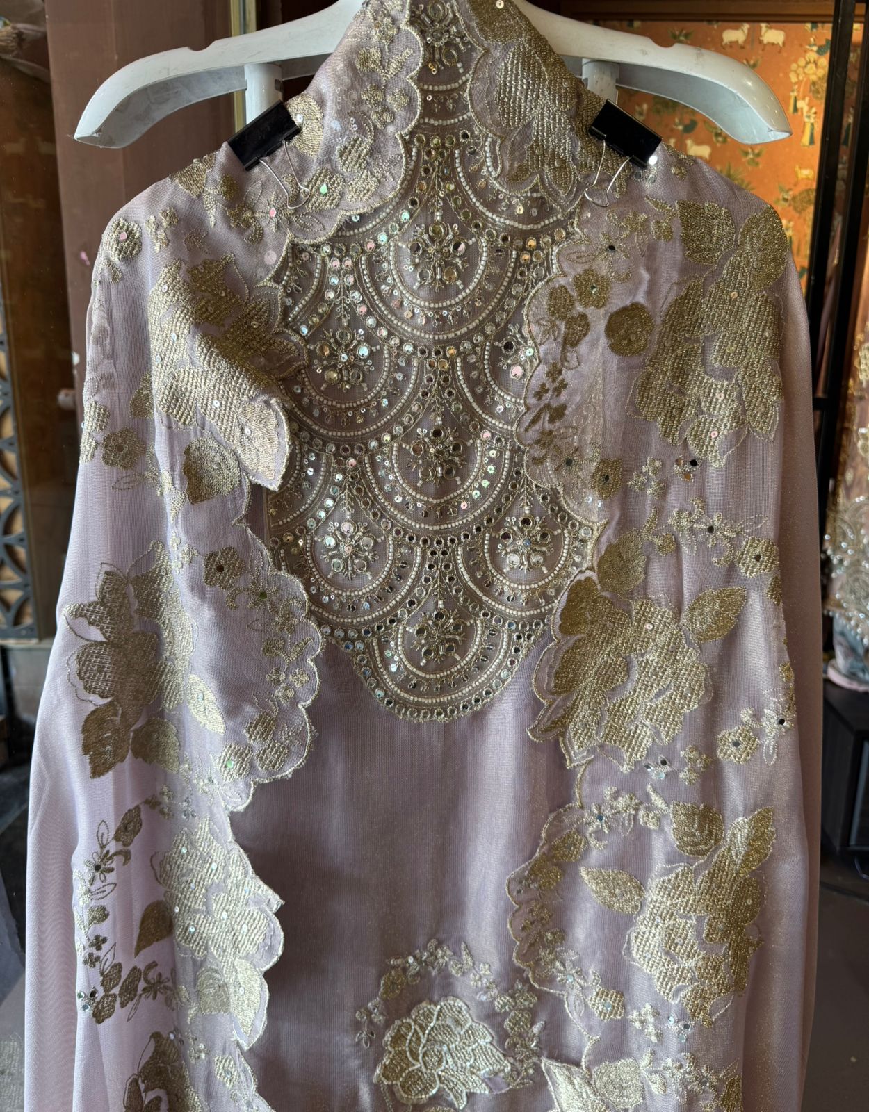 Heavily embellished fabric Suit