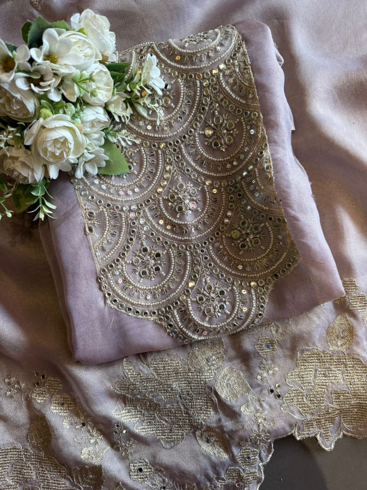 Heavily embellished fabric Suit