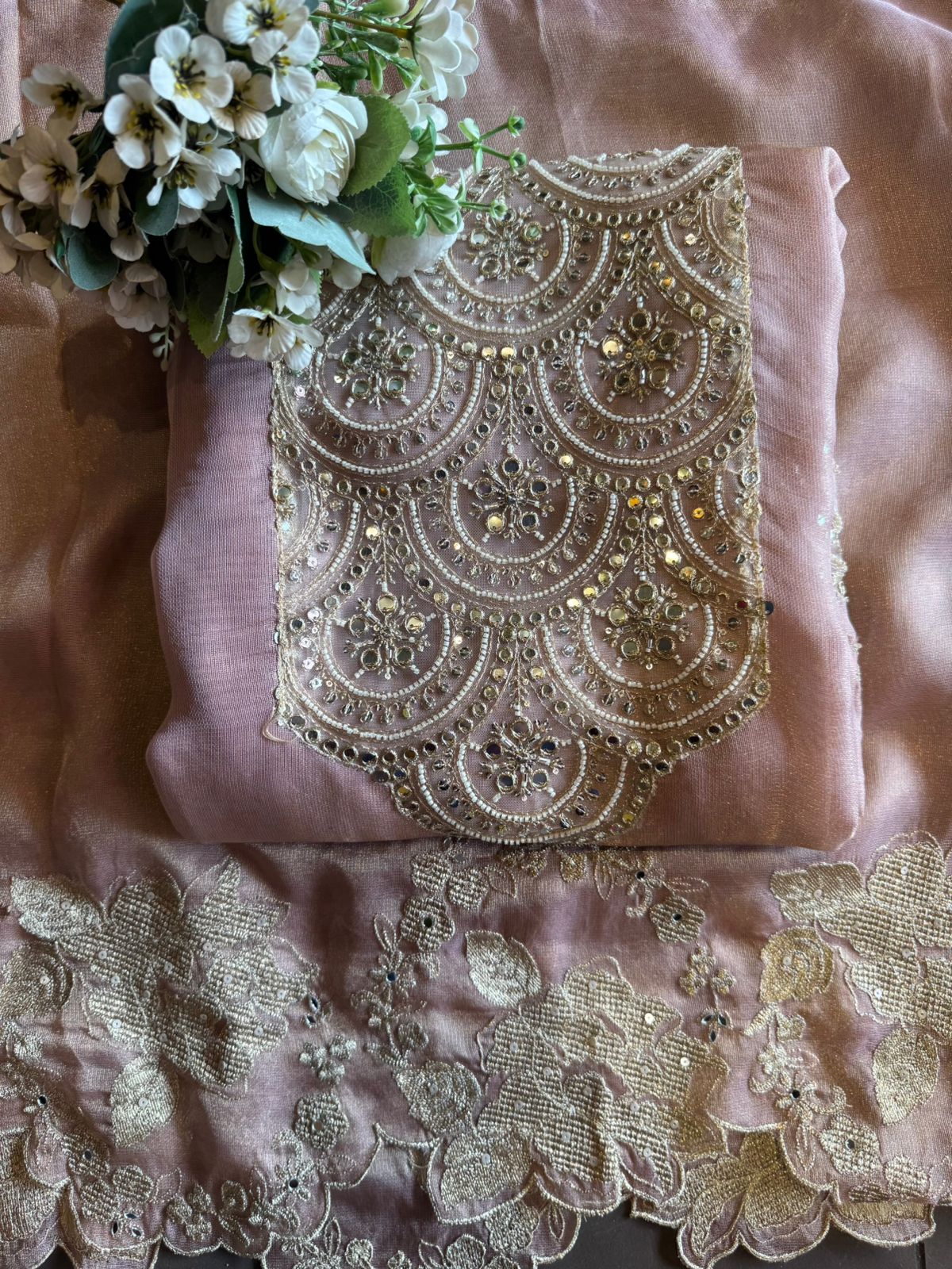 Heavily embellished fabric Suit