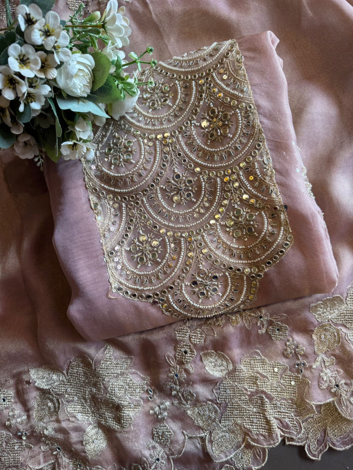 Heavily embellished fabric Suit