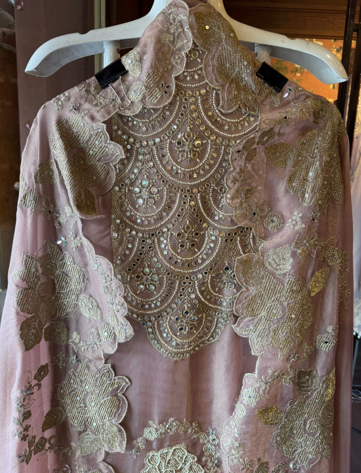 Heavily embellished fabric Suit