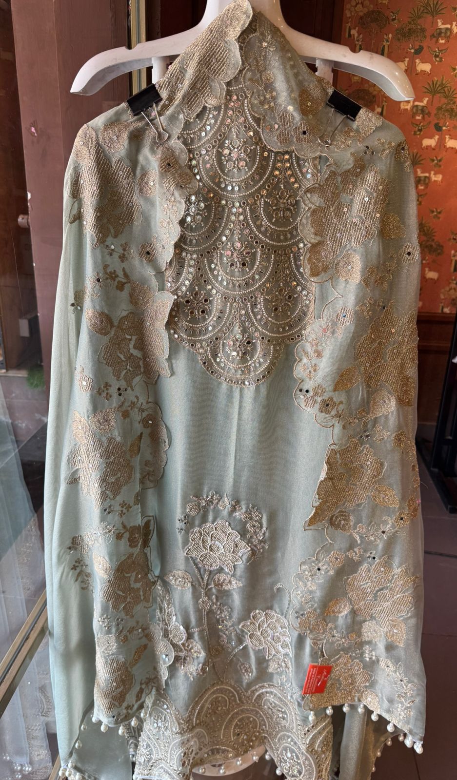 Heavily embellished fabric Suit