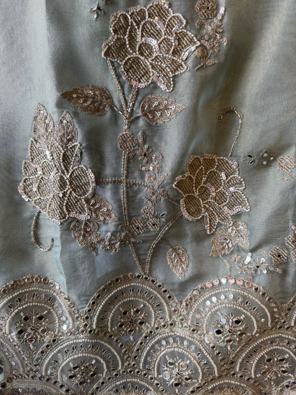 Heavily embellished fabric Suit