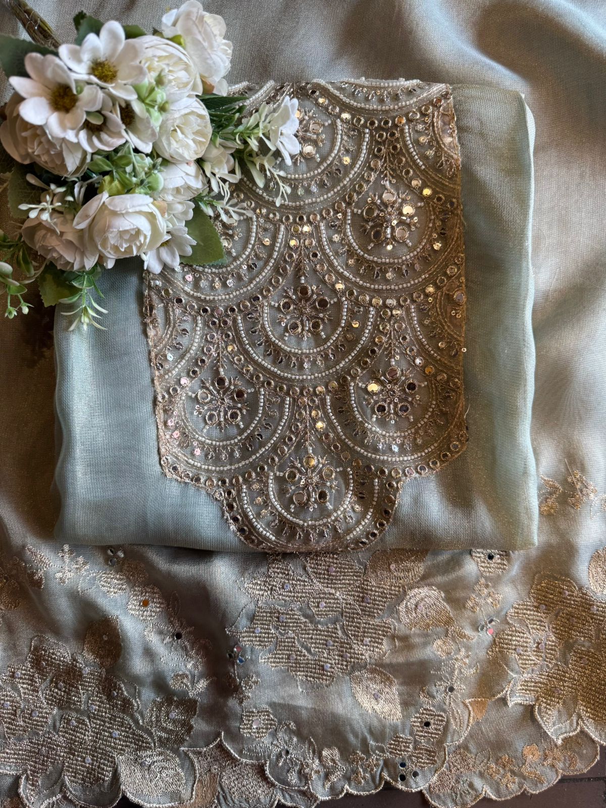 Heavily embellished fabric Suit