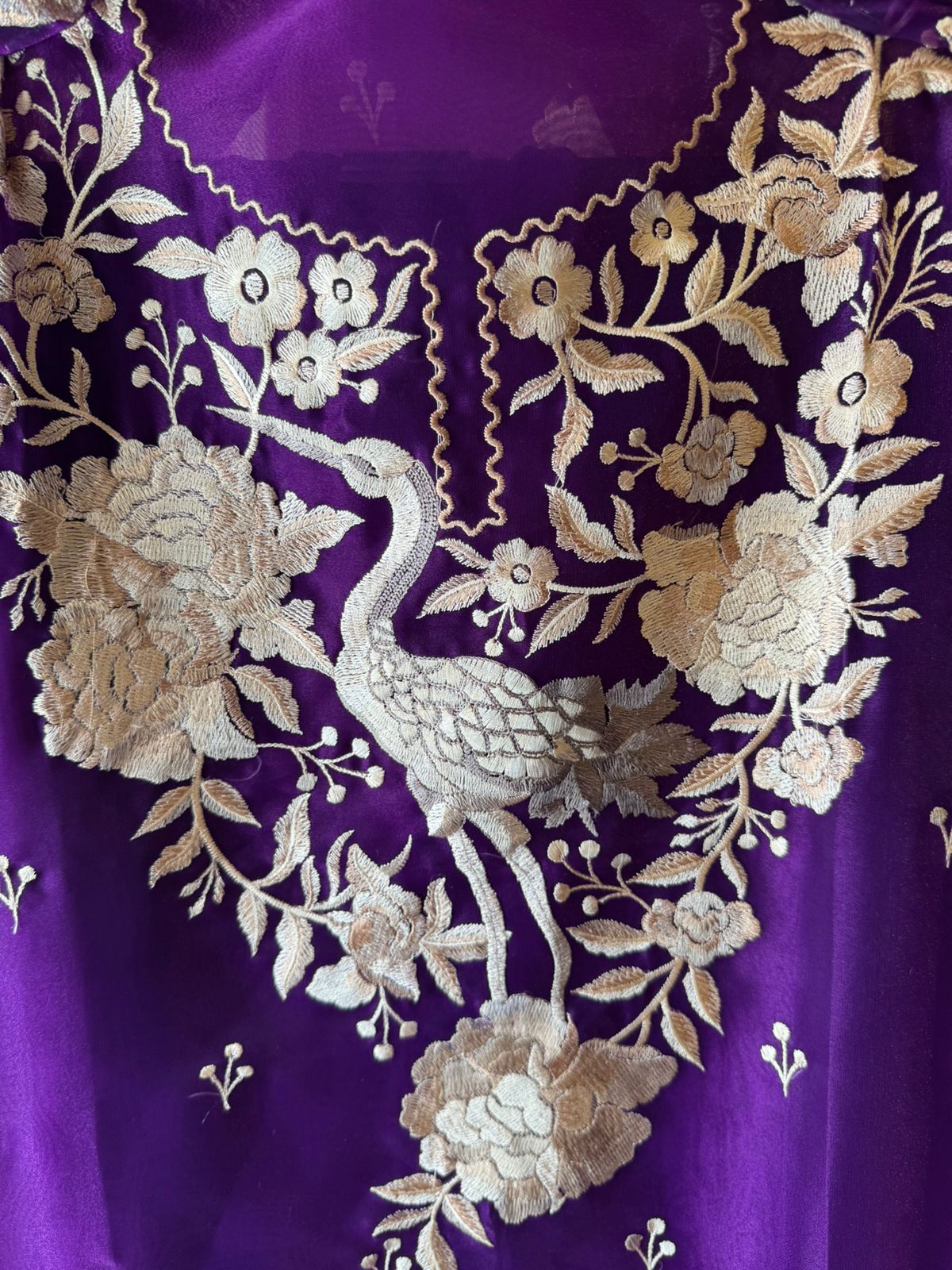 Sheer Tissue with Beautiful Resham thread embroidery