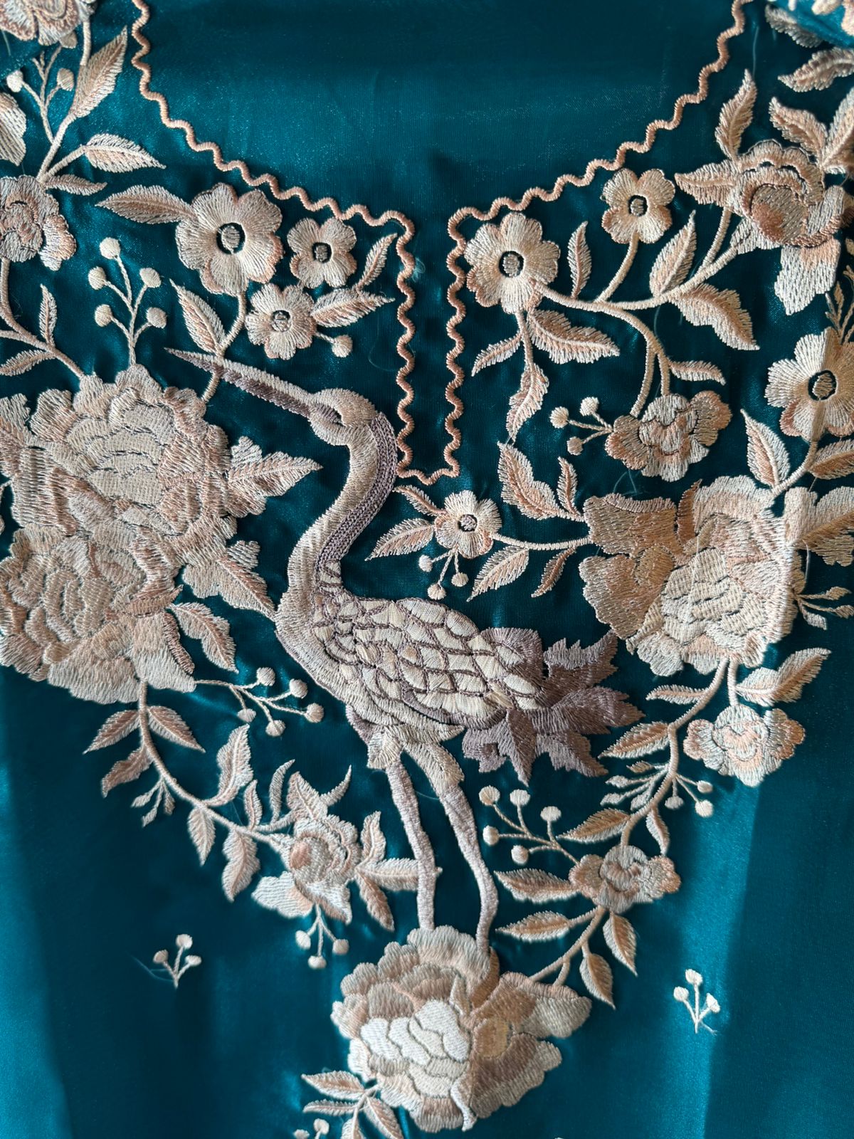 Sheer Tissue with Beautiful Resham thread embroidery