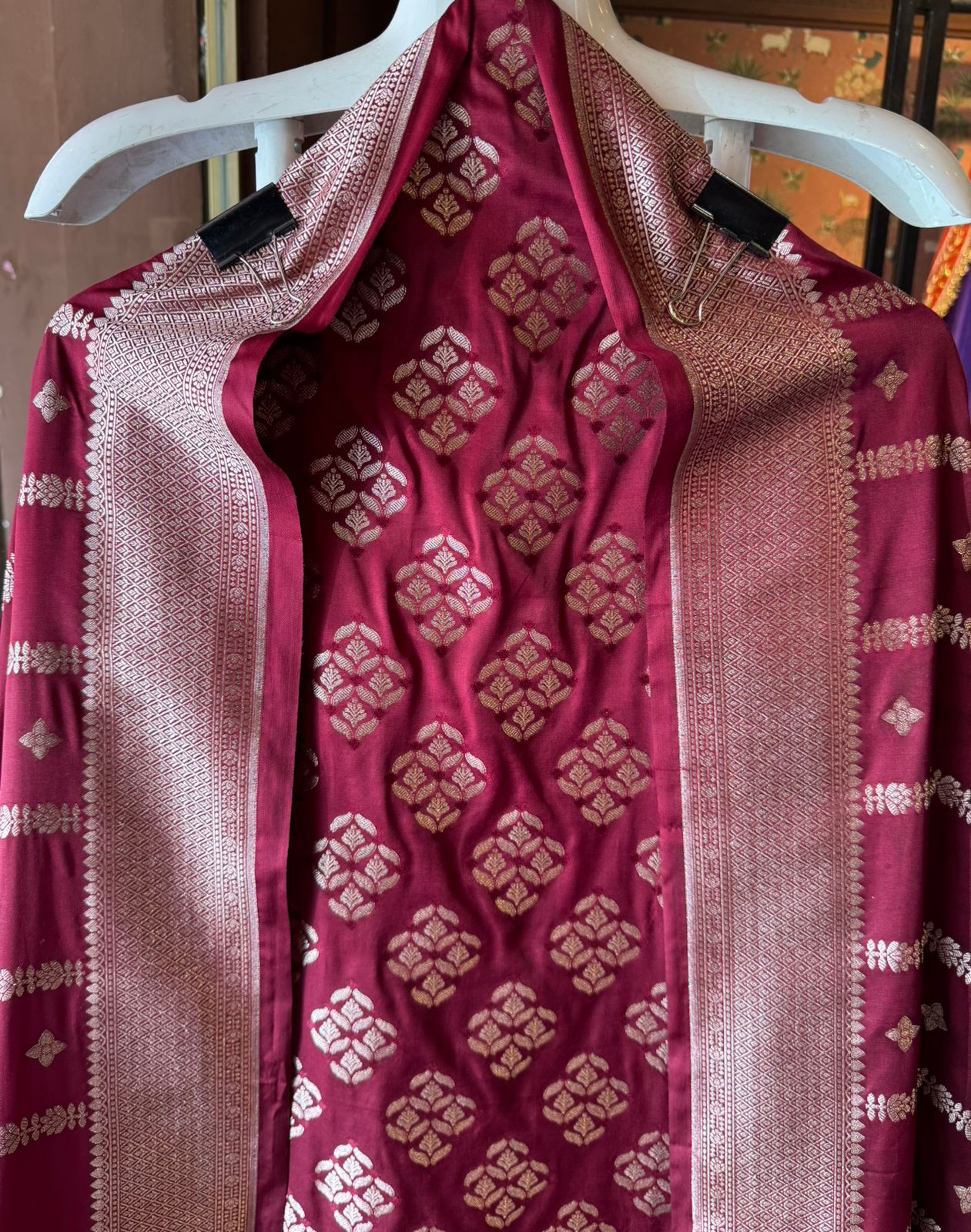 Butidar Banarsi silk Unstitched Suits