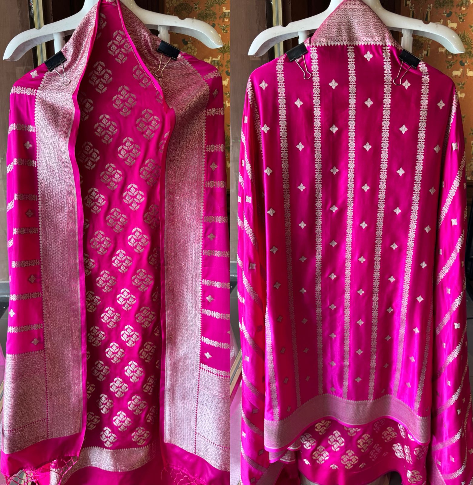 Butidar Banarsi silk Unstitched Suits