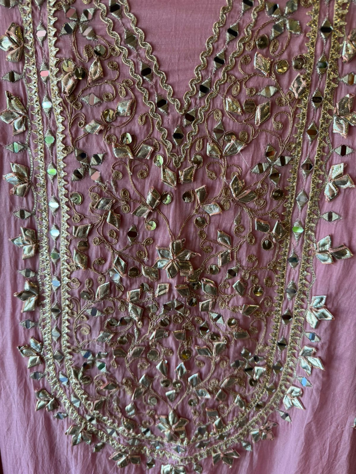 Unstitched Mul cotton chanderi shirt