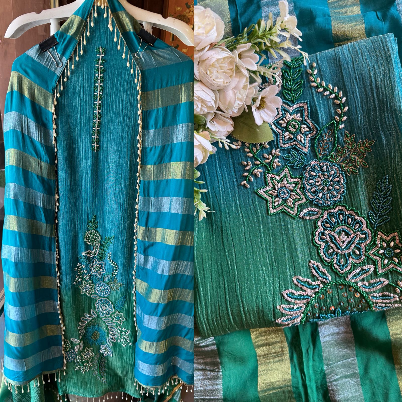 Tissue fabric Unstitched shirt