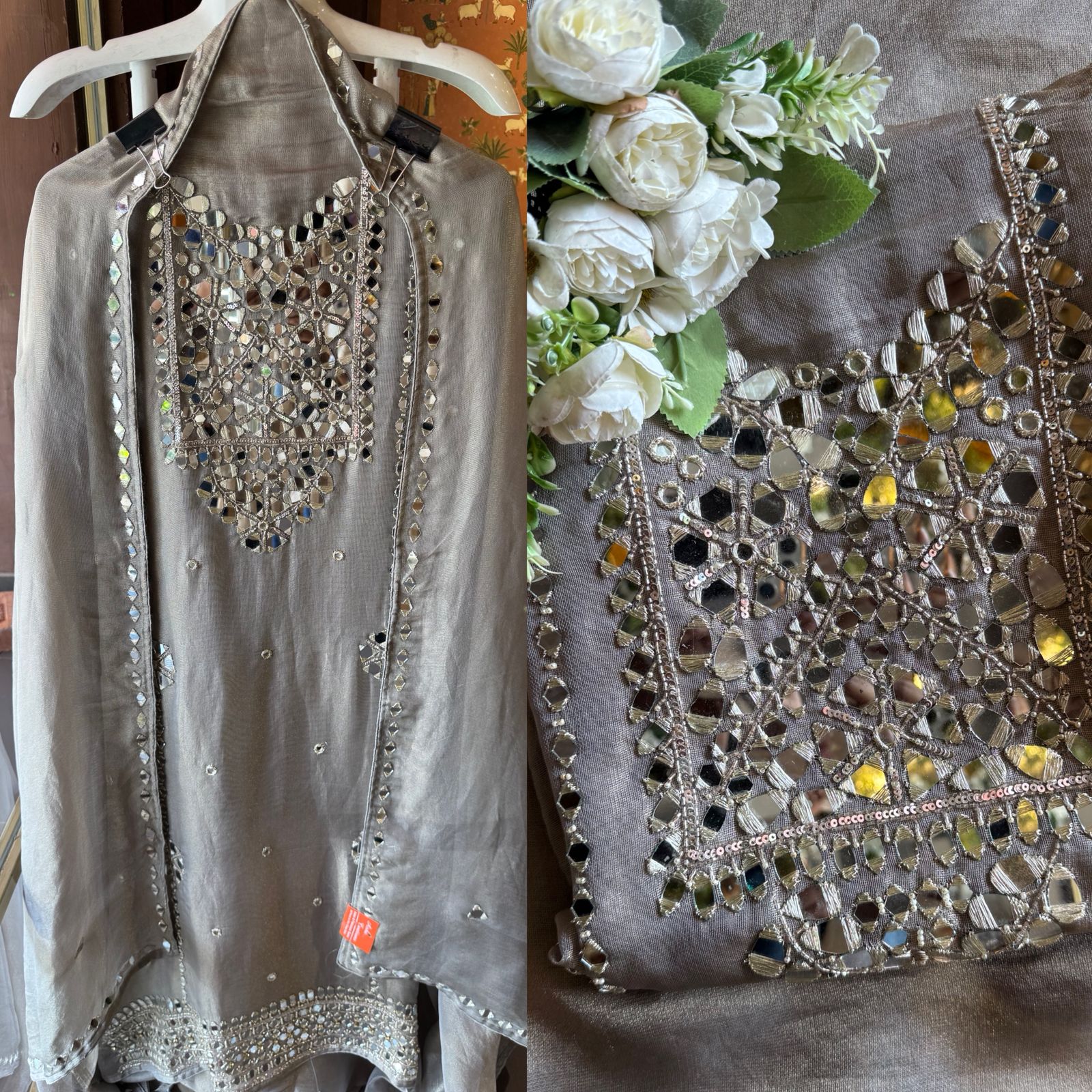 Shimmer Soft buberry tissue shirt