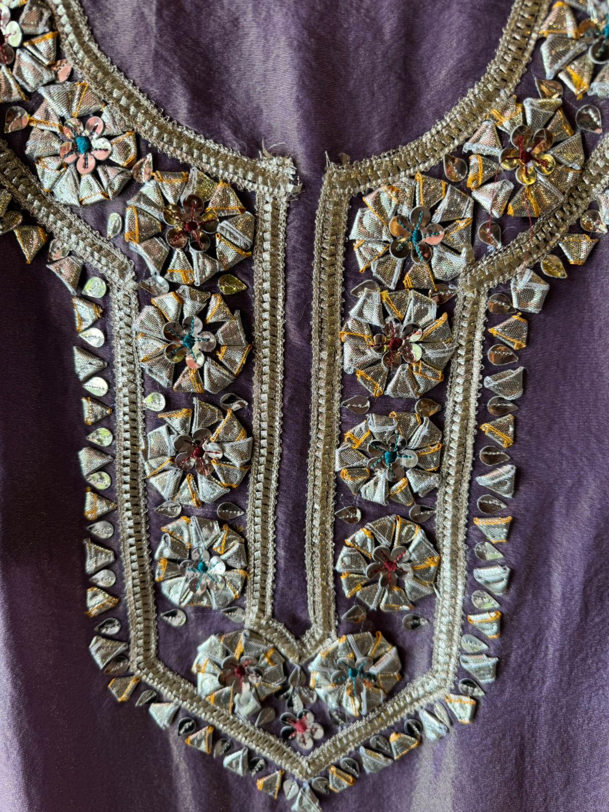 Pure shimmer tissue unstitched suit