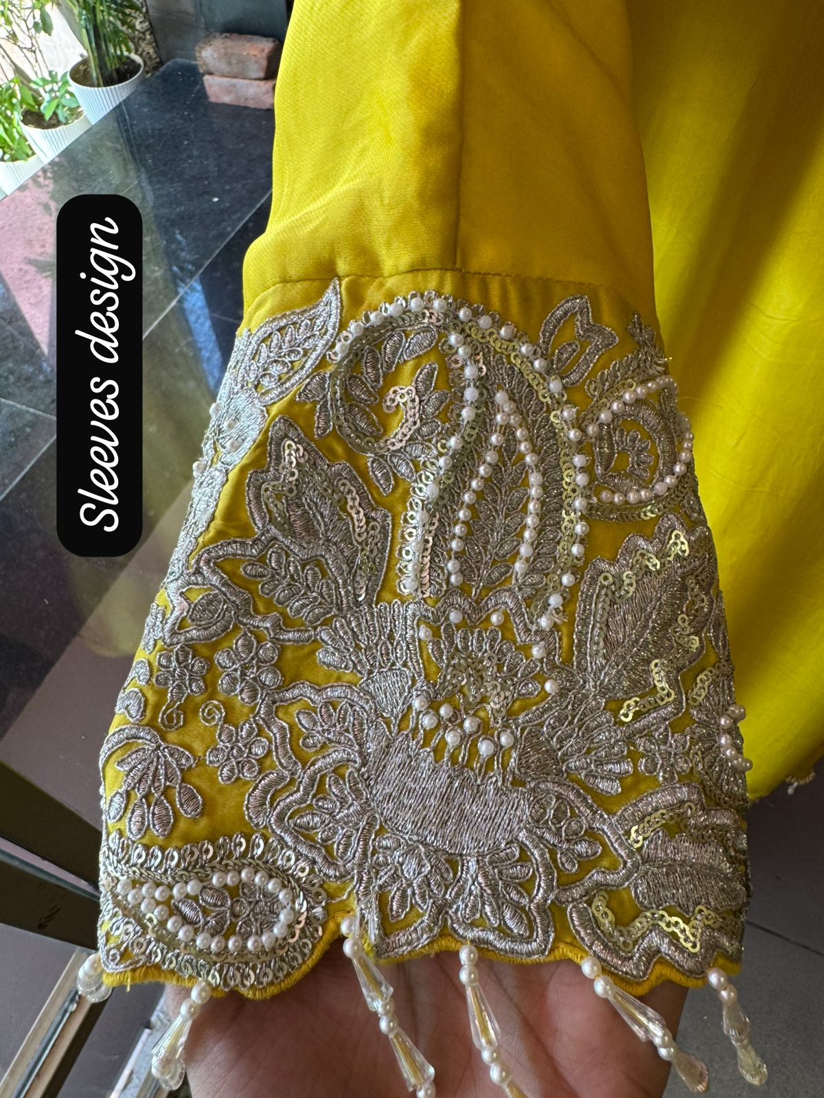 Yellow straight-cut kurta