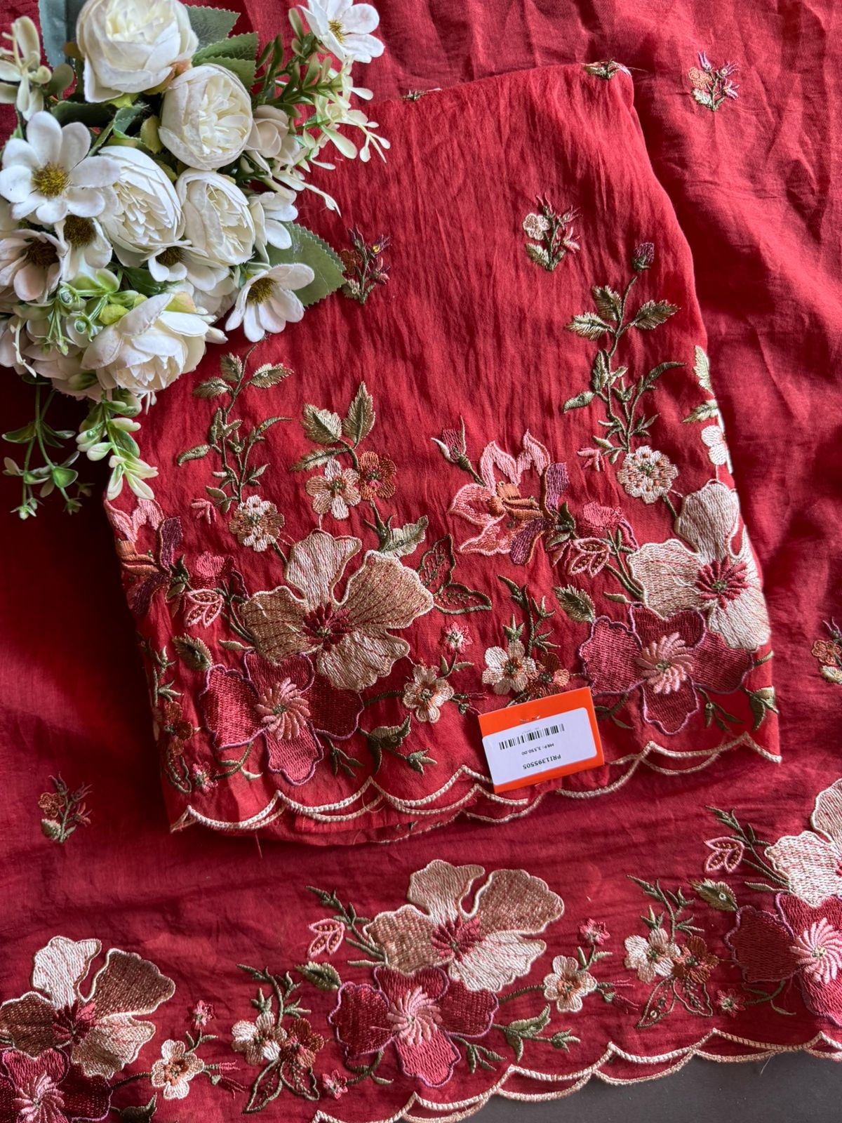 Mul cotton chanderi Unstitched suit